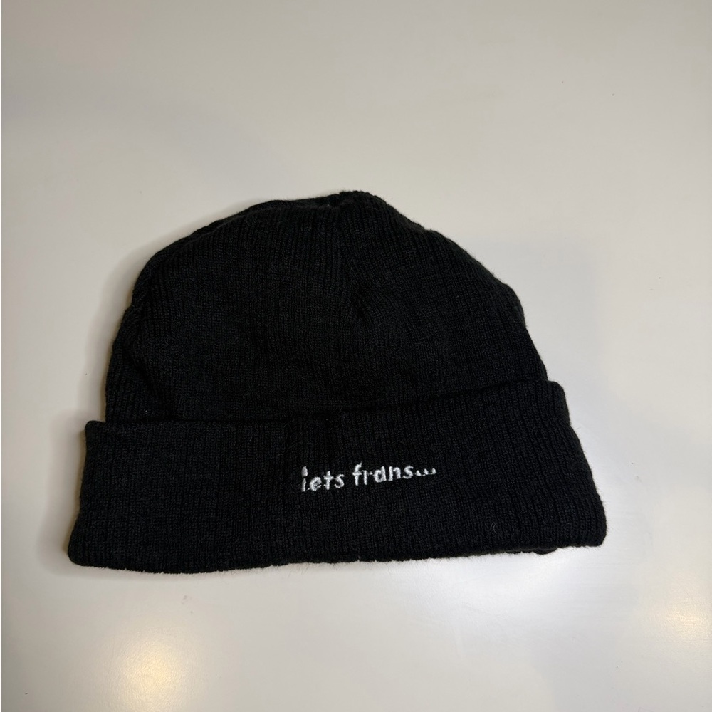 iets frans Black Knit Beanie